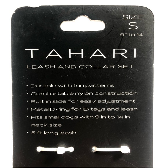 NWT Tahari heart collar leash set S 5Ft - Picture 2 of 5